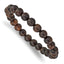 8mm Red Sandalwood Beaded Stretch Bracelet for Men
