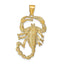 14K Gold Scorpion Pendant with Polished Finish for Men