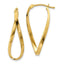 10K Gold Twisted Hoop Earrings with Polished Finish for Women