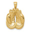 14K Gold Polished Boxing Gloves Pendant for Men Classic & Stylish Design