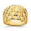 14K D/C Quilted Pattern Dome Ring