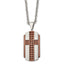 Brown IP-Plated Cross Necklace in Stainless Steel