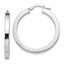 Sophia Jewelers 925 Sterling Silver Polished Hoop Earrings in Elegant Rhodium