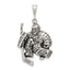 Sterling Silver 925 Men's Hockey Player Charm with Polished Finish