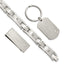 Sophia Jewelers Stainless Steel Men's Bracelet and Accessories Set Engravable Gift