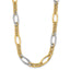 14k Rhodium Polished Fancy Link Necklace