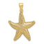 14K Texutred Starfish Charm