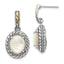 Sophia Jewelers 14K Accented Sterling Silver Mother of Pearl Dangle Earrings