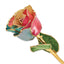 Lacquer Dipped Gold Trimmed Tri-color Real Rose