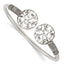 Sterling Silver 925 Flexible Tree Cuff Bracelet with Polished Antiqued Finish