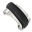 Stainless Steel Polished with Leather Cuff Bangle Bracelet for Women