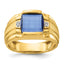 14k Mens Barrel Gemstone and Diamond Ring Mounting, Mounting Only