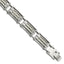 Stainless Steel Polished with Grey Carbon Fiber Inlay Link Bracelet for Men