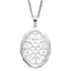 Sterling Silver 925 Fancy Necklace with Rhodium Satin Finish