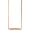 Chisel Stainless Steel Polished Rose IP-plated Enameled CZ ENJOY THE LITTLE THINGS Bar on a 16 inch Cable Chain with a 2 inch Extension Necklace