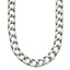 Sophia Jewelers Men's Polished Stainless Steel Curb Chain Necklace 24 Elegant Gift-Ready