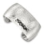 Sterling Silver Polished 30mm Domed Hammered Cuff Bangle