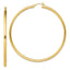 Sterling Silver Gold-Tone Polished 3x70mm Hoop Earrings