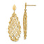 14k Polished D/C Post Dangle Earrings