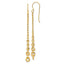 14k Polished Fancy Graduated Cable Chain Link Dangle Shepherd Hook Earrings