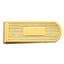 Gold-plated Kelly Waters Etched Lines Money Clip with Engravable Area