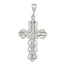 Sterling Silver 925 Diamond-Cut Crucifix Pendant with Polished Anti-Tarnish Finish