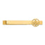 14k Men's Polished and Beaded Masonic Circle Small Tie Bar