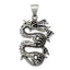 Sterling Silver 925 Men's Dragon Pendant with Antiqued Finish