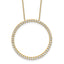 14k 1 carat Lab Grown Diamond VS+ F+ Complete 18 inch Circle Slide Necklace