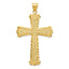 10K Diamond-cut Cross Pendant