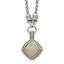 Shey Couture Sterling Silver with 14K Accent 17 Inch Antiqued Diamond Necklace