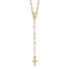 Cross & Miraculous Medal Rosary Necklace in 14K Yellow Gold