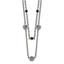 Stainless Steel Polished w/Black Onyx & Acrylic Beads w/2in ext Necklace