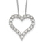 14k White Gold 2 carat Lab Grown Diamond VS/SI+ G+ Complete 18 inch Heart Pendant Necklace