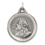Sterling Silver 925 Antiqued Jesus Medal Pendant Vintage Inspired