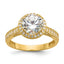 10K Tiara Collection Polished CZ Ring