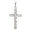 Sterling Silver 925 Diamond-Cut Cross Pendant with Polished Anti-Tarnish Finish