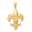 14K Gold Fleur-De-Lis Pendant with Polished Finish Elegant and Solid Design