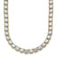 14k 62 1/4 carat Lab Grown Diamond VS+ F+ Complete Round 20 inch Straight Tennis Necklace