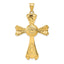 14K Gold Celtic Cross Pendant with Textured Solid Design