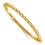 14K Polished and Diamond-cut Bangle