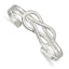 Sophia Jewelers Sterling Silver 925 Knot Cuff Bangle with Polished Finish