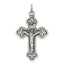 Sterling Silver 925 INRI Crucifix Pendant with Polished Antique Finish