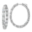 14K White Gold 8 5/8 ct Lab-Created Diamond VS/SI+ G+ Oval-Cut In-and-Out Hoop Earrings