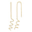 14k Polished Diamond-cut Spiral Threader Earrings