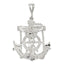Sterling Silver 925 Mariner Cross Pendant with Polished Finish and Anti-Tarnish Coating