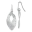 SS RH-plated Textured & D/C Dangle Shepherd Hook Earrings