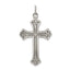 Sterling Silver 925 Antiqued Cross Pendant with Polished Finish