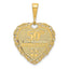 14K Gold Reversible 50th Anniversary Charm with Polished Finish