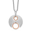 Sterling Silver Rhodium-Plated/Rose gold-plat Polish/Brush w/1in ext. Necklace